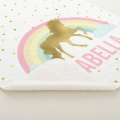 Regenboog Eenhoorn Meisje Sherpa Deken (3/4)