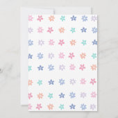 Regenboog Eenhoorn Meisje Verjaardagsfeest Kaart (Achterkant)