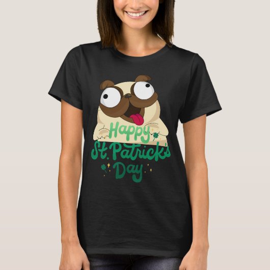 Regenboog Eenhoorn Mops T-shirt (Voorkant)