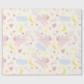 Regenboog Eenhoorn Pastel Schattige Vrolijk Cadeaupapier (Vlak)