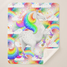 Regenboog eenhoorn prinses magische kwekerij sherpa deken