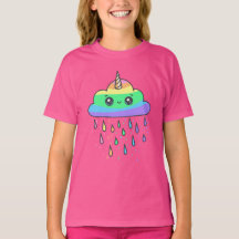 Regenboog Eenhoorn Regenwolk T-Shirt