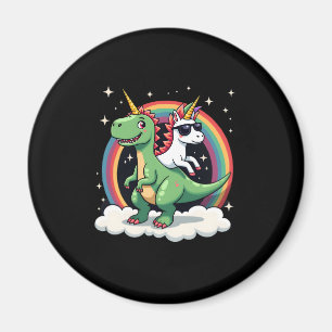 Regenboog Eenhoorn Ridder T rex - Dinosaur Boys Gi Magneet