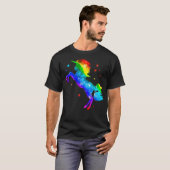 Regenboog Eenhoorn Sterren Galaxy Style Space T-shirt (Voorkant volledig)