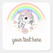 Regenboog Eenhoorn Stickers (Voorkant)