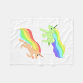 Regenboog Eenhoorns Fleece Deken (Voorkant (Horizontaal))