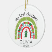 Regenboog Eerste Kerst Ornament (Links)