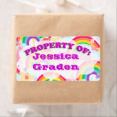 Regenboog Eigendom van Schattigee Plezier Happy Ar Etiket (Insitu)