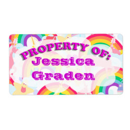 Regenboog Eigendom van Schattigee Plezier Happy Ar Etiket