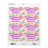 Regenboog Eigendom van Schattigee Plezier Happy Ar Etiket (Full Sheet)