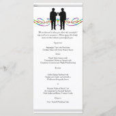Regenboog Elegantie bruidegom Bruiloft Menu (Voorkant)