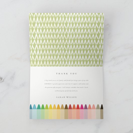 Regenboog elke dag van de zondag bedankkaart (Binnen)