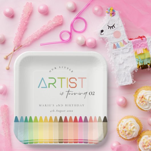 Regenboog elke dag van de zondag papieren bordje (Feest)