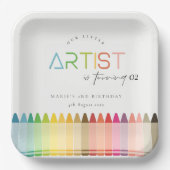 Regenboog elke dag van de zondag papieren bordje (Voorkant)