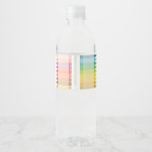 Regenboog elke dag van de zondag waterfles etiket (Achterkant)