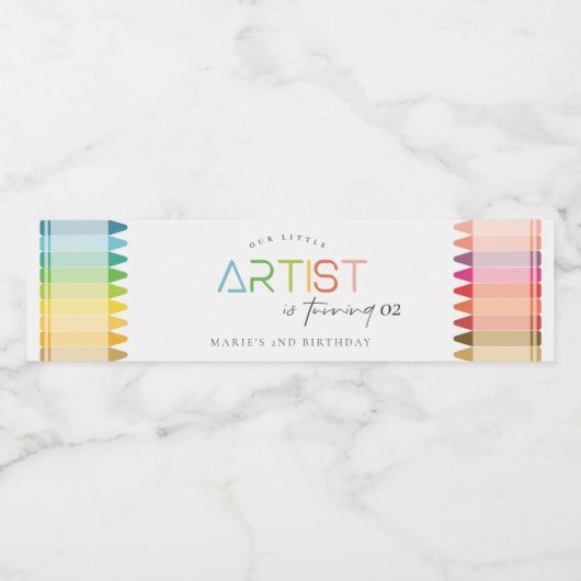 Regenboog elke dag van de zondag waterfles etiket (Enkel label)