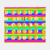 regenboog emoji deken (Voorkant (Horizontaal))