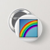 Regenboog - Emoji Ronde Button 5,7 Cm (Voorkant /achterkant)