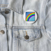 Regenboog - Emoji Ronde Button 5,7 Cm (In situ)