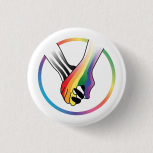 Regenboog en Ally Button Pin