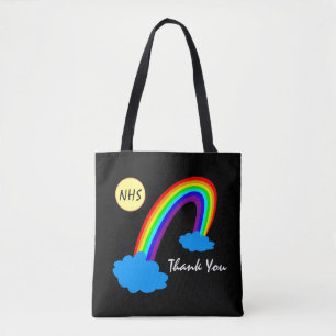 Regenboog en bedankt "NHS"/mode zakken Groot-Britt Tote Bag
