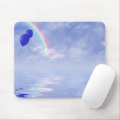 Regenboog en blauwe ballon muismat (Met muis)