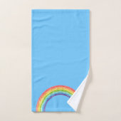 Regenboog en blauwe lucht bad handdoek (Handdoek)
