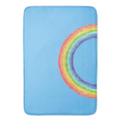 Regenboog en blauwe lucht badmat (Voorkant Verticaal)