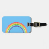 Regenboog en blauwe lucht bagagelabel (Voorkant horizontaal)