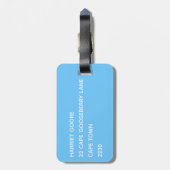 Regenboog en blauwe lucht bagagelabel (Achterkant verticaal)