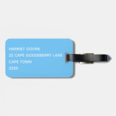 Regenboog en blauwe lucht bagagelabel (Achterkant horizontaal)