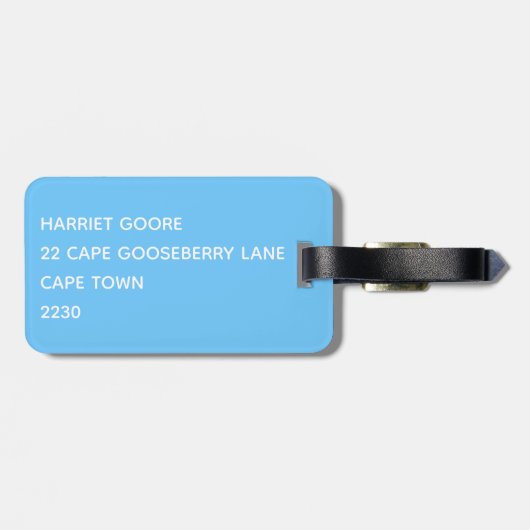 Regenboog en blauwe lucht bagagelabel (Achterkant horizontaal)