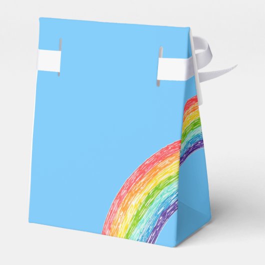 Regenboog en blauwe lucht bedankdoosjes (Achterkant)
