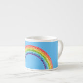 Regenboog en blauwe lucht espresso kop (Voorkant rechts)