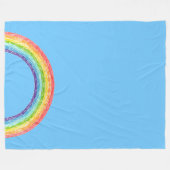 Regenboog en blauwe lucht fleece deken (Voorkant (Horizontaal))