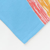 Regenboog en blauwe lucht fleece deken (Hoek)