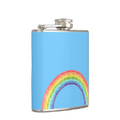 Regenboog en blauwe lucht heupfles (Rechts)