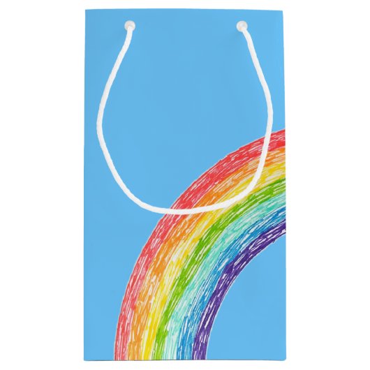 Regenboog en blauwe lucht klein cadeauzakje (Achterkant)