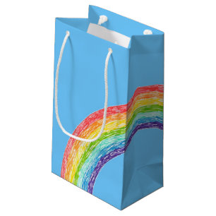 Regenboog en blauwe lucht klein cadeauzakje