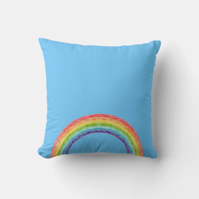 Regenboog en blauwe lucht kussen (Voorkant)