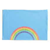 Regenboog en blauwe lucht kussensloop (Achterkant)