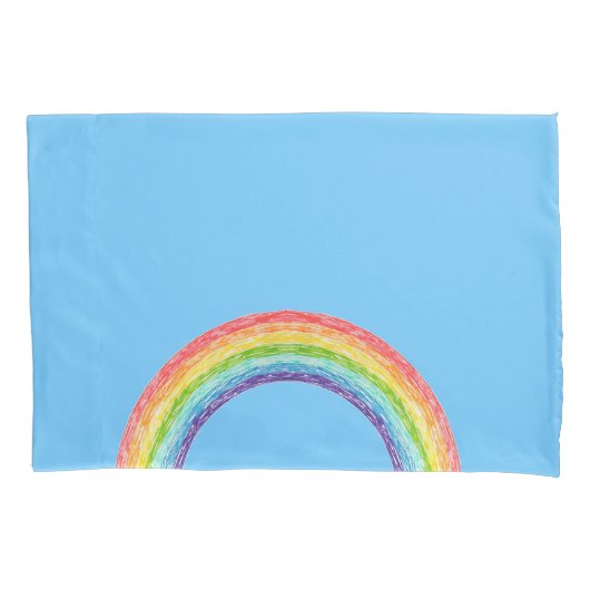 Regenboog en blauwe lucht kussensloop (Voorkant)