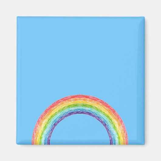 Regenboog en blauwe lucht magneet (Voorkant)