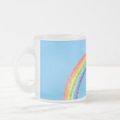 Regenboog en blauwe lucht matglas koffiemok (Links)
