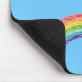 Regenboog en blauwe lucht muismat (Hoek)