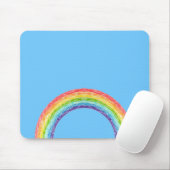 Regenboog en blauwe lucht muismat (Met muis)