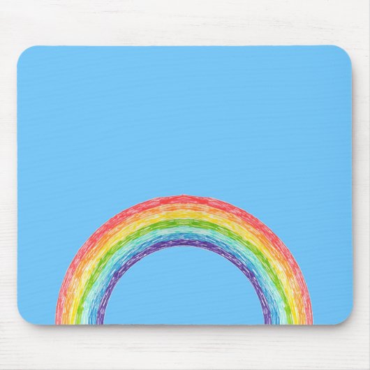 Regenboog en blauwe lucht muismat (Voorkant)