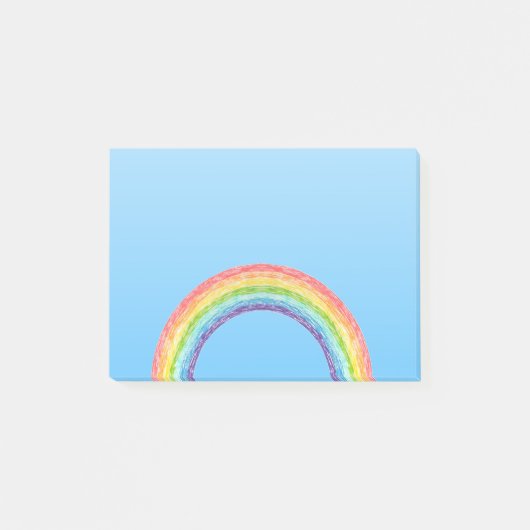 Regenboog en blauwe lucht post-it® notes (Voorkant)