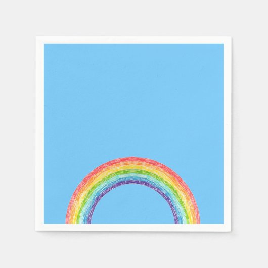 Regenboog en blauwe lucht servet (Voorkant)