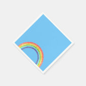 Regenboog en blauwe lucht servet (Hoek)